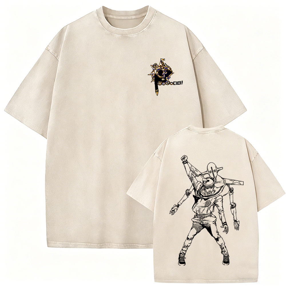Jojo Anime Merchandise - Washed Vintage Anime Jojo Bizarre Adventure