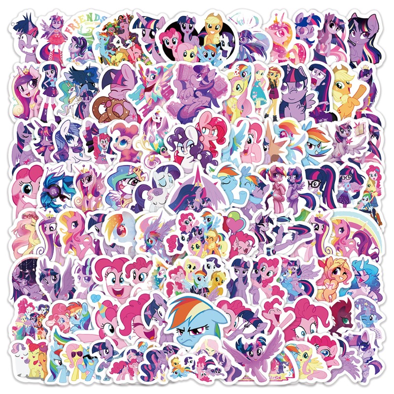 Cute Anime Merchandise - 100pcs Cartoon My Little Ponys Twilight