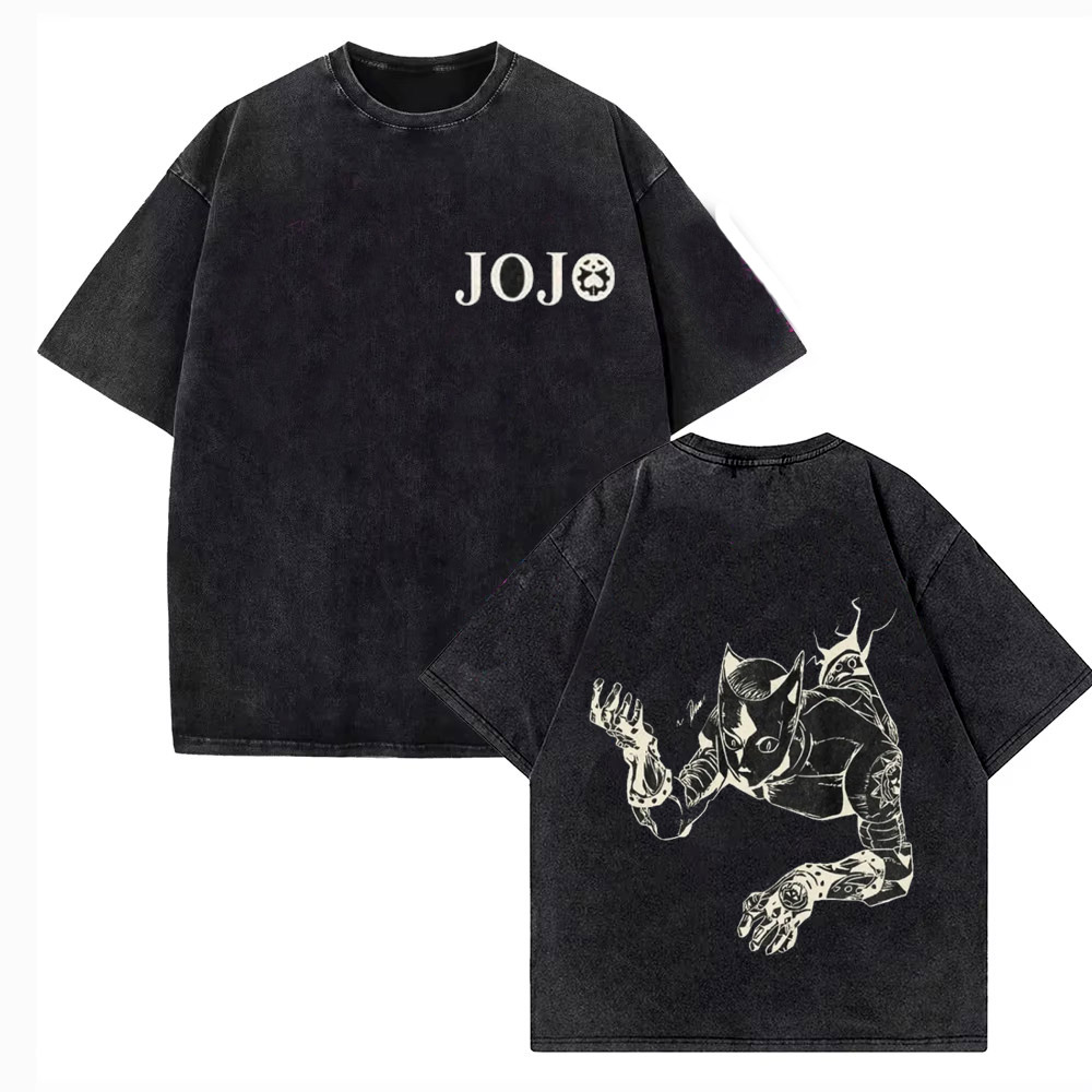 Vintage Washed TShirt Men JoJo - Jojo Anime Merchandise ulasan dan harga