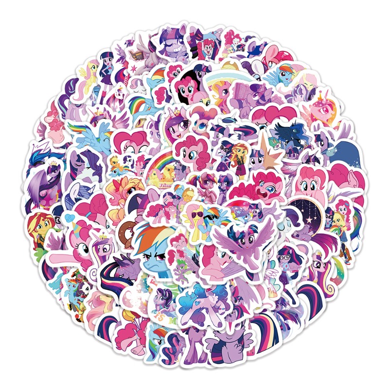 100pcs Cartoon My Little Ponys - Cute Anime Merchandise ulasan dan harga