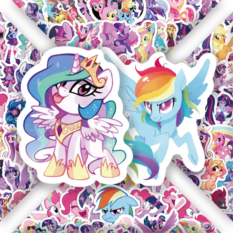 100pcs Cartoon My Little Ponys - Cute Anime Merchandise ulasan dan harga