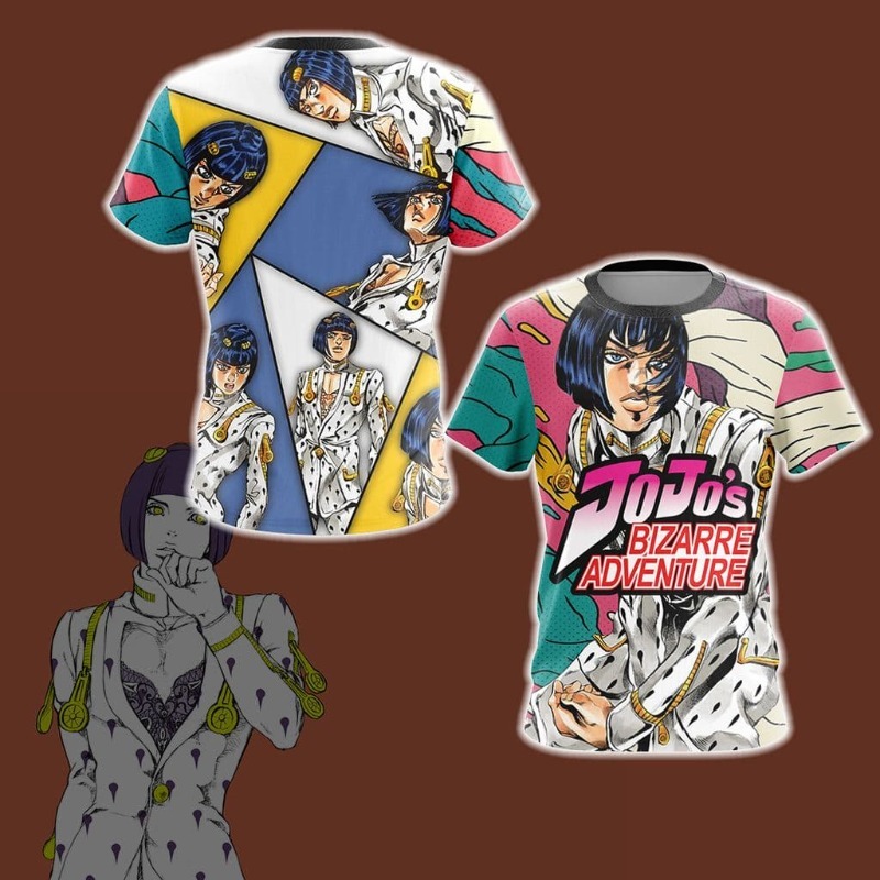2026 New JOJO Golden Wind Brun - Anime Merchandise Shirt ulasan dan harga